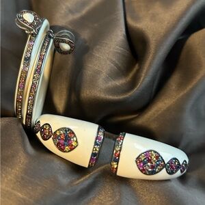 Effy Sapphire, Sterling and Enamel Bangle and Earring Set